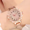 Relógio feminino premium leve luxo diamante diamante pulseira de aço à prova d'água quartzo à prova d'água