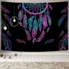 Tapeçarias psicodélicas lua dreamcatcher pena tapeçaria hippie grande boêmio mandala parede pano tapete teto sala decorvaiduryd