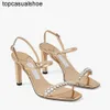 JC Jimmynessity Choo Toes Sexy Fashion Sandals Women Peep Buckle Strap Stiletto Heels Cross Strap Crystal Womens Shoes Sexys Word Rhinestone Open Toe Dress Sandal Eu