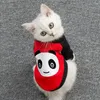 Kattdräkter Petrock Autumn och Winter Warm Tank Top Wool Jacket Fashion Cute Panda Mönsterkläder