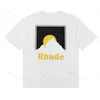 Rhude t Shirt Man قمصان النساء المحملات التزلج على الحجم كبير الحجم