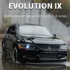 Электрический/RC автомобиль 1 32 Mitsubishis Lancer Evolution IX 9 Модель автомобиля из сплава Литье под давлением Моделирование металлических игрушечных транспортных средств Коллекция моделей автомобилей Детский подарокL231223