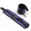 Smspade Purple Satin Bondage Hogtied Restraint Kit Handcuffsankle manschetter och ögonbindel sexprodukter för par 240117