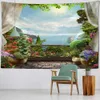 Tapissries 3D Landscape Tryckt Tapestry Hippie Bohemian Art Eesthetics Home Decoration Room Walle Filt Bakgrund Clothvaiduryd