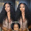 Glueless Wigs for Human Hair Curly Water Wave Wig 180% High Density Natural Color Pre Plucked with Baby Hair 100% Brazilian Hair