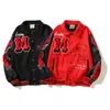 Modedesigner-Kleidung, Freizeitmäntel, Jacke, Oberbekleidung, Saint Michael, Weiß, Jingting Same American Saint Michael, Lederärmel, Damen/Herren, Baseballjacke, Mantel