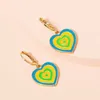 Studörhängen Post Alloy Drop-Oil Love Earring Women Girls Gifts Gold Plating Fashion Party Party Gift 2024 Style