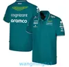 2024新しいモデルメンズTシャツデザイナーF1スーツTシャツアストンマーティンアロンソレーシングチームの同じ3Dプリント短袖ポロシャツ