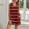 Vêtements de nuit pour femmes Casual Stripe Tops sans manche Shorts Femmes Pyjamas Ensembles de deux pièces Vêtements de nuit Dames O Neck Pijama Costume Pyjamas de luxe