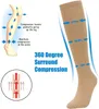 5 Pair Compression Stocking Women Running Sport Socks Knee High 30 MmHg Pregnant Edema Varicose Veins 240117