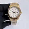 Super U1 ST9 relógio de pulso datejust Presidente Relógios Automáticos Homens vidro de safira Ouro Pulseira de Aço Inoxidável mostrador branco Relógios masculinos 40mm