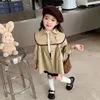 Cappotto da ragazza casual a maniche lunghe Top 2024 Autunno stile occidentale Moda Baby Girl-Pack Trench