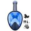 Akcesoria do nurkowania Maska z rurką na pełną twarz z odłączoną kamerą Mountsnorkeling Swimming Nurving Mask Wide View Anti-Fog Antireak dla dorosłych dzieci 240118