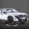 Coche eléctrico/RC 1 24 BMW XM SUV Aleación Modelo de coche deportivo Diecast Metal Car Vehículos Modelo Simulación Colección de sonido y luz Juguete para niños RegaloL231223