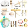 Strumento a percussione per bambini Educazione Sviluppo creativo Mano musicale in legno Imparare i giocattoli Montessori Regalo 240117