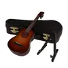 Mini children Classical Guitar Wooden Miniature Model Musical Instrument Children's toys 240117