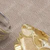 مصمم خواتم العلامة التجارية للمجوهرات النساء رجالا رنين هندسة الذهب