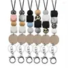 Keychains ID Badge Holder Teacher Lanyards Business Card Beaded Lanyard Necklace Breakaway Key Chain Silicone Office School Suppli266y