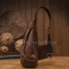 High quality for Men's Chest Bag Handmade Men Crazy Horse Cowhide Genuine Shoulder Crossbody Leather bags 10A+