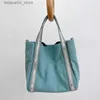 Sacos de compras Bolsas de lona de mão e bolsas de luxo designer feminino strass cesta tote contraste cor grande capacidade sacos de compras q240118