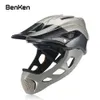 Engrenagem benken profissional offroad ciclismo capacete downhill destacável fullface capacete da motocicleta montanha mtb esportes cabeça proteção
