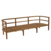 Muebles de campamento Sofá moderno de tres plazas de madera de teca de alta calidad para exteriores - Ceisya