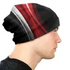 Berets Bonnet Inverno Quente Tricô Chapéu Vermelho e Branco Gótico Geométrico Skullies Beanies Caps Adulto Abstrato Beanie Chapéus Outdoor Ski Cap