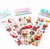 Autocollants gonflés de joyeux noël en Carton 3D, 2000 pièces, autocollant à bulles, décor de père noël pour enfants SN1783