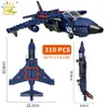 Block Huiqibao Militär WW2 Combat Airplane Building Blocks A-10 J-15 Plan Model Army Bricks City Construation Children Toys for Boyl231223