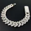 Rappeur – Bracelet en diamant Baguette de conception populaire S925, ensemble de bijoux Moissanite, chaîne cubaine de luxe, collier à maillons cubains