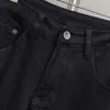Jeans da uomo firmati autunno e inverno neri larghi dritti elasticizzati Pantaloni denim di lusso di fascia alta versatili edizione europea 24CU