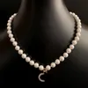 Designer Damen Perlenkette Choker Anhänger Kette Kristall 18K vergoldetes Messing Kupfer Buchstabe C Halskette Statement Schmuck