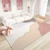 Tapis minimalistes modernes pour salon, grande surface, décor de chambre à coucher, tapis abstrait, tapis de sol rose pour la maison, tapis de vestiaire antidérapant 240117