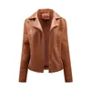 Fashion Women Faux Leather Jacket Spring Autumn Zipper Casual Pu Coat Female Biker Outerwear Ladies Clothes S-XXXL 240117