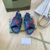 Mode Femmes Hommes Designer Sandales Plat Plage Femmes Sandales Lettre Imprimé Vert Hommes Designers De Luxe Sandale Sliders