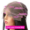 Baby Hair 13x4 luźne koronki głębokie koronki przednie ludzkie włosy 180% brazylijskie Remy 30 -calowe wstępnie rozwiązywane koronkowe peruki czołowe dla kobiet