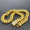 2024 Hip Hop Iced Out Vvs Moissanite Clasp Custom 8mm 10 mm 12 mm 14 mm roestvrijstalen sieradenketen Gold ketting