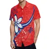 Casual Dresses High Quality Polynesian Design Ethnic Clothing Aloha Short Sleeve Shirt For Men With Crew Neck Jumpsuit Women Couples