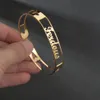 Atozmaré pulseira personalizada com nome e letra, bracelete personalizado para mulheres e homens, aço inoxidável, joia de natal, presente 240117