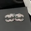 Nieuwe trend eenvoudige stud volledige diamanten charme oorbel glanzende chique kristallen oorbel sieraden met boxset