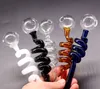 Tubo espiral de vidro cachimbos Bongs Dab Rig tigela colorida inebriante barato cachimbo em tubos de vidro de 14cm