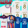 23 24 Maillot de foot Soccer JerseyS 95 96 away terzo CAQUERET OL AOUAR magliette da calcio DEMBELE 2023 2024 CHERKI BARCOLA uomo bambini kit casa TIFOSI GIOCATORE