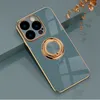 Luxury 360 Rotation Magnetic Ring Stand Holder 6D Plating Soft TPU Cases Socktäkert täckning för iPhone 15 14 13 Pro Max 12 11 XR XS 8 7 Plus Samsung S23 Fe S24 Ultra