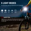 Luzes boruit xpg led luz de bicicleta frente typec recarregável mtb mountain bike lâmpada 230 lúmen farol ciclismo lanterna