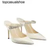 JC Jimmynessità Choo Scarpe Pompe Bing Womens Eleganti abiti appuntiti in punta di punta Crystal Crystal Teli tacchi ad alto contenuto di abbigliamento per la festa del matrimonio Miglior regalo di sposa con Bo