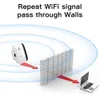 2024 Roteadores 300 Mbps Repetidor WiFi Expansor sem fio Ponto de acesso Amplificador de sinal WIFI 802.11NB Boosters de sinal WiFi Estendem o alcance do repetidor do amplificador