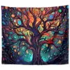 Tapisserier Fairy Tale Tree Forest Tapestry Wall Hanging Tyg Hem Dekorativ Bohemian Psychedelic Carpet Bedroom Dream Decorvaiduryd