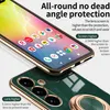 Luksusowy 360 obrotowy uchwyt na stojak na pierścień magnetyczny 6D Miękkie obudowy TPU odporność na wstrząsy dla Samsung S23 Fe S24 Ultra A14 A24 A34 A54 A15 A25 A13 A33 A53 A73 A22 A52 A72