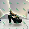 Fashion Designers Sandals women dress Shoes Buckle Patent leather 12.5CM high heeled Wedding Party Designer shoe womens heels factory footwear 35-42 platform Sandal