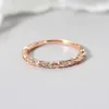 Band Ringen ZHOUYANG Slim Engagement RFor Vrouwen Eenvoudige Micro Zirkoon Wit Goud Kleur Dainty RWeddGifts Mode-sieraden DZR021 J240118